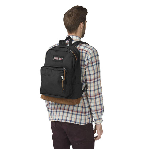 Jansport JanSport Right Pack Σακίδιο - Ανθεκτικό με Μαξιλάρι 15" για Λάπτοπ & Θήκη Νερού - Μαύρο 2