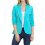 MINEFREE Womens 34 Ruched Sleeve Lightweight Work Office Blazer Jacket 1