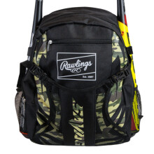 Rawlings | SAVAGE Ryggsäck För Utrustning | T-Boll / Baseboll / Softboll | Svart/Camo