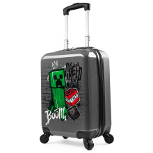 Minecraft Carry On Suitcase for Kids Creeper Cabin Bag with Wheels Lug