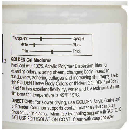 Golden Soft Matte Gel Medium-8 ounce 2
