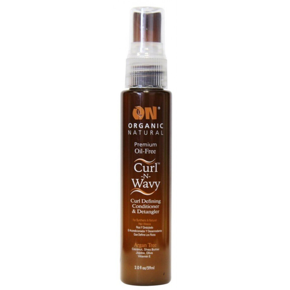 Organico On Organic Natural Curl-N-Wavy Curl Defining Conditioner & Detangler Argan Tree 2 Oz