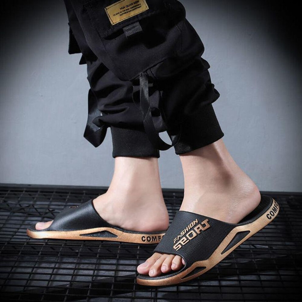 (gold, 38) 2023 Men&apos;s Slippers Men&apos;s Outer Wear Summer Home Non-slip Thick-soled Indoor Home Sandals and Slippers Women