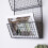 Charles Bentley Charnwood Contemporary Iron Grey Mountable Magazine Rack Inside/Outside Use 1.2kg L58 x W32 x D12cm 3