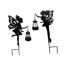 2pcs Metal Fairy Solar Light Outdoor Decoration Metal Fairy Garden Stake Stake Light for Lawn,patio