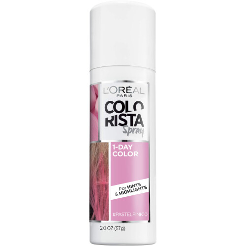 L'Oréal Paris Χρώμα Μαλλιών Colorista Spray 1 Ημέρας, Ροζ Παστέλ, 60ml
