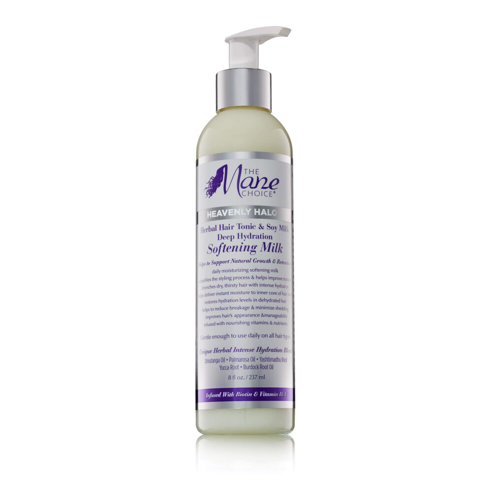 Mooie Keuze Heavenly The Mane Choice Halo Herbal Hair Tonic & Soy Milk Deep Hydration Softening Milk 8 Ounce