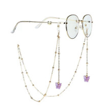 (Purple, One size) Metal Glasses Chains Fashion Sunglasses Lanyards Anti-lost Reading Glasses Cords Eyeglasses Strap Eyewear Accessories