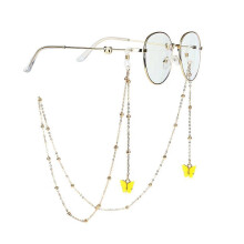 (Yellow, One size) Metal Glasses Chains Fashion Sunglasses Lanyards Anti-lost Reading Glasses Cords Eyeglasses Strap Eyewear Accessories