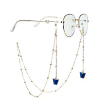 (Dark Blue, One size) Metal Glasses Chains Fashion Sunglasses Lanyards Anti-lost Reading Glasses Cords Eyeglasses Strap Eyewear Accessories