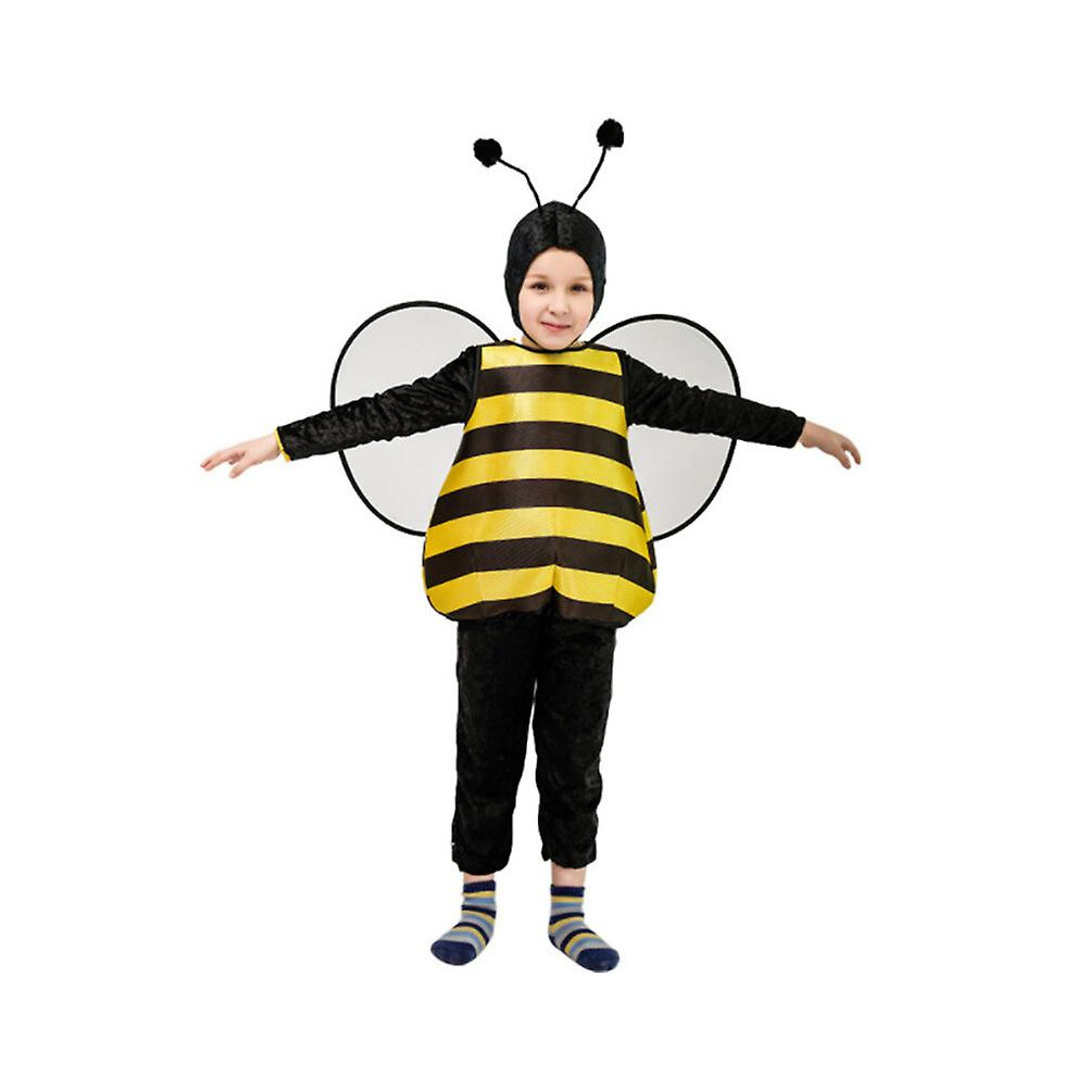 (L) Kids Bee Costume Novelty Classic Honey Bee Child Costume For Halloween Christmas