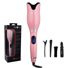(Pink, One size) Automatic Hair Curling Iron Hair Iron With Ceramic Ionic Barrel Smart Anti-stuck Auto Rotating Hair Curling Wand With Temperature Display And Timer Mu