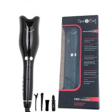 (Black, One size) Automatic Hair Curling Iron Hair Iron With Ceramic Ionic Barrel Smart Anti-stuck Auto Rotating Hair Curling Wand With Temperature Display And Timer Mu
