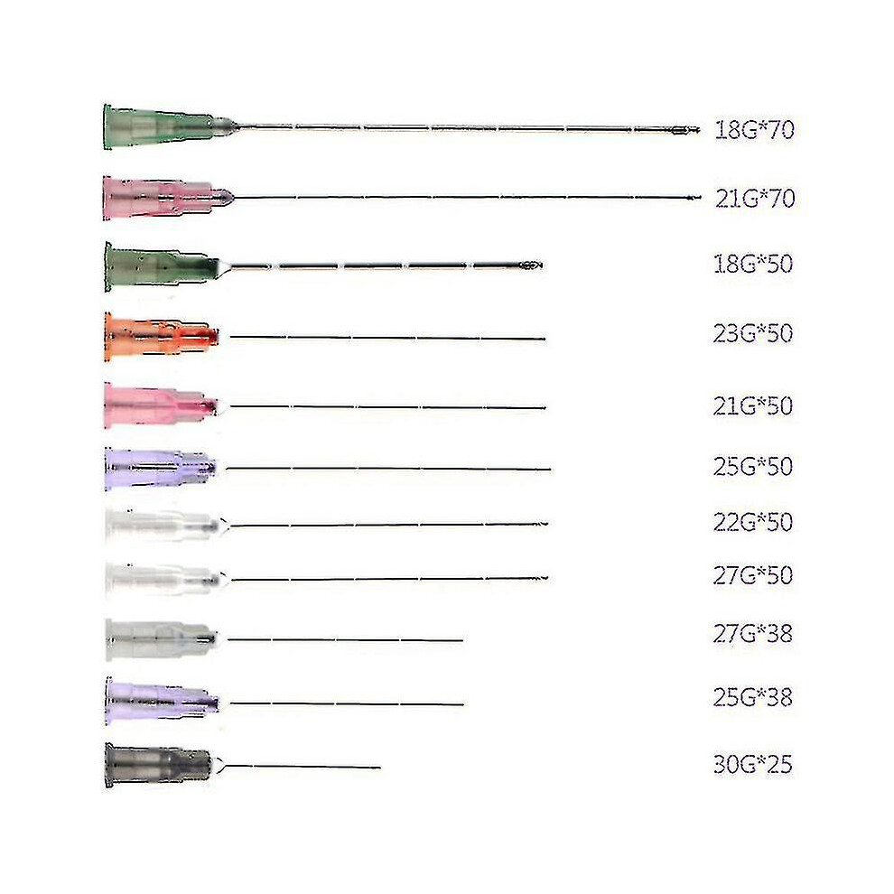 (BC 23G 70mm 20PCS) 20pcs/bag Hypodermic 19g 23g 25g 27g 50mm Canula Micro Blunt Tip Cannula With Filter