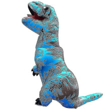 (Adult 150-195cm, blue) Hot Inflatable Dinosaur Costumes Suit Dress T-rex Anime Party Cosplay Carnival Halloween Costume For Man Woman Adult Kids Stcyv