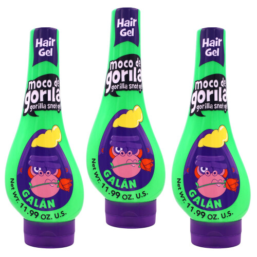 Gorilla Snot Gel Galan, Επαναστατεί με Νερό, Μακροχρόνια Στήριξη, 3 Πακέτο 11.99 Oz