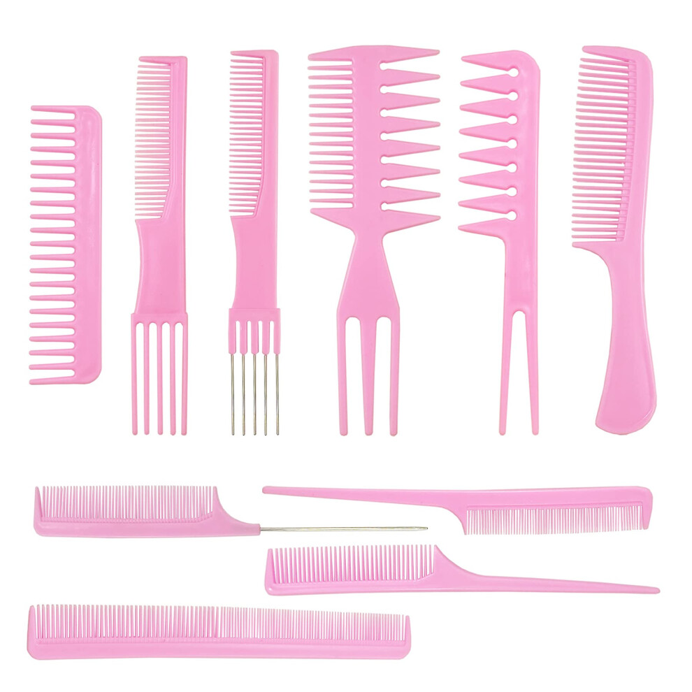 Ronchall Unisex Not,Specified 10 Pcs Professional Styling Comb Set - Coarse And Fine Toothed Pick Combs For Hairstyling