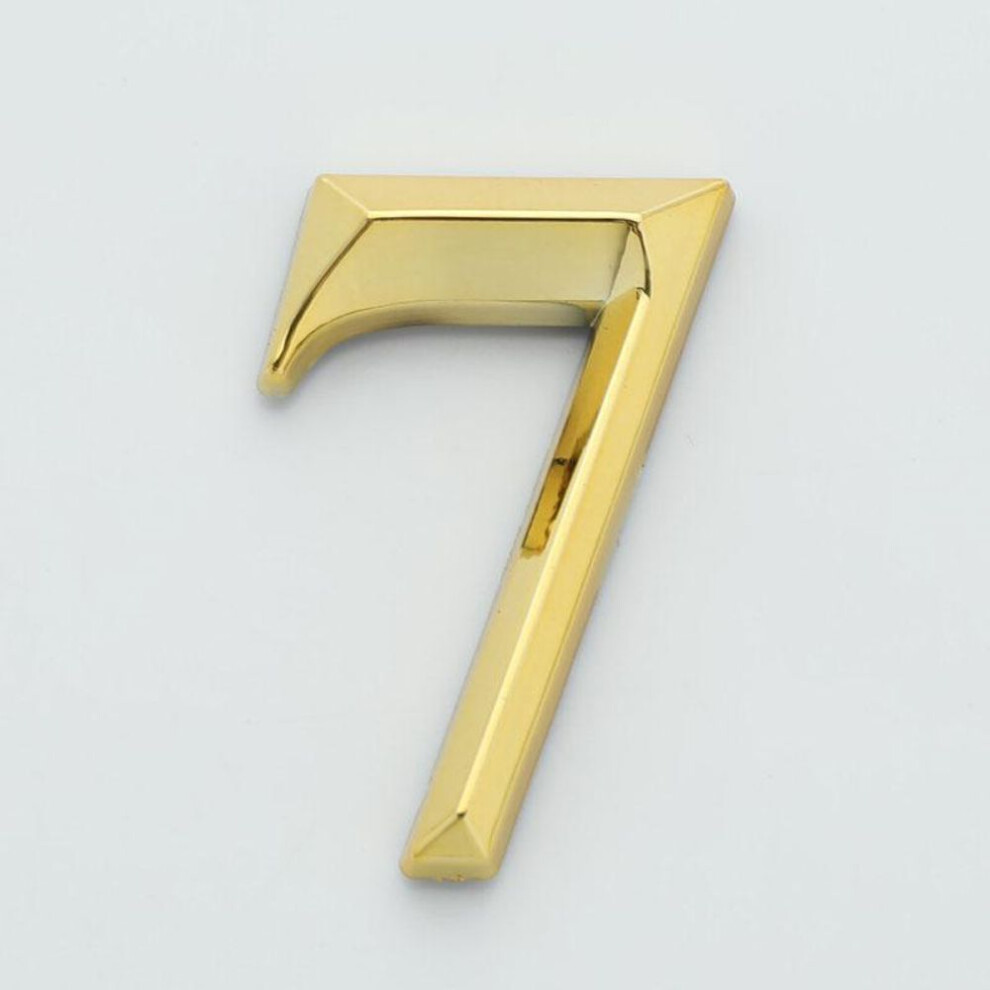(7) 1Pc Height 5Cm Golden Home Sticker Address Door Label Gold Modern House Number