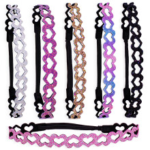 FROG SAC 6 Fasce Capelli Glitter per Ragazze, Regolabili Antiscivolo, Accessori per Capelli