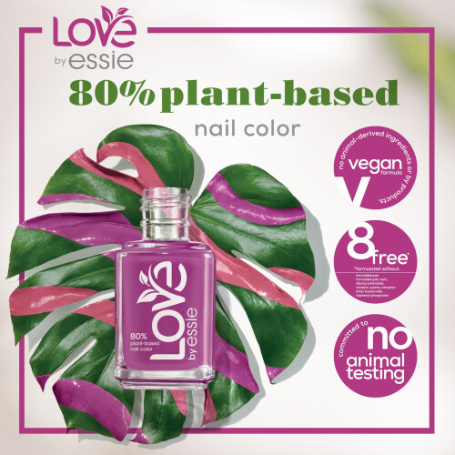 essie LOVE by essie Βερνίκι Νυχιών, 80% Φυτικής Προέλευσης, Vegan, Πράσινο, 0.46 Fl Oz 1