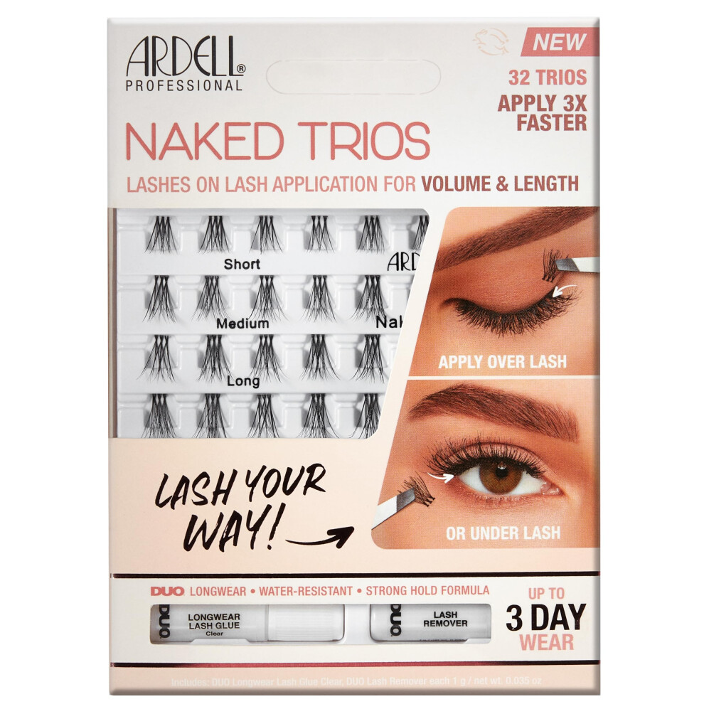 Ardell Naked Lashes Trios Kit  32 Trios  1 pack