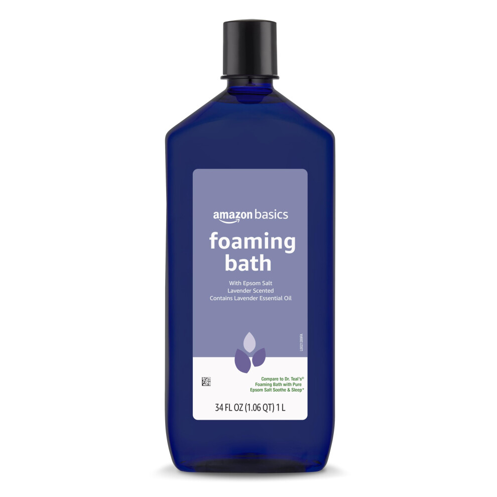 Amazon Basics Lavender Scented Foaming Bath with Essential Oil  34 Fluid Ounce
