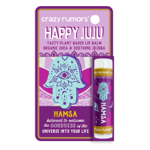 Crazy Rumors Happy Juju Lippenbalsam auf pflanzlicher Basis mit Bio-Shea und Jojoba, 1 Packung (Hamsa)