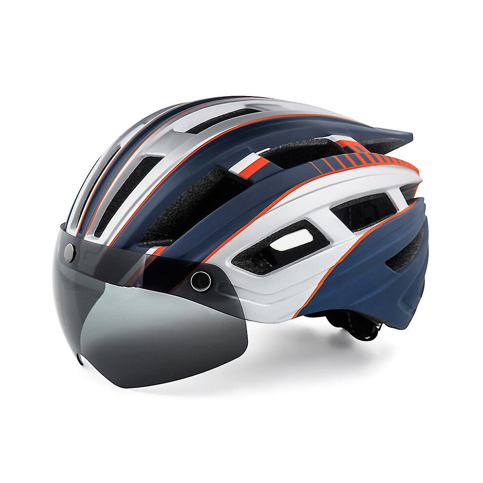 (04) Bike Helmet With Detachable Magnetic Goggles Cycling Helmet Adjustable Mountain Bike Helmet52-62cm-image-OPC-PG5YZXC-NEW