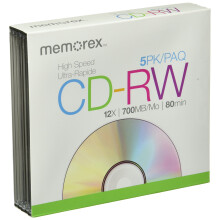 Memorex 32020022409 8x-12x CD-RW m   di    (balenie po 5 kusoch s tenk   mi obalmi Jewel Case)