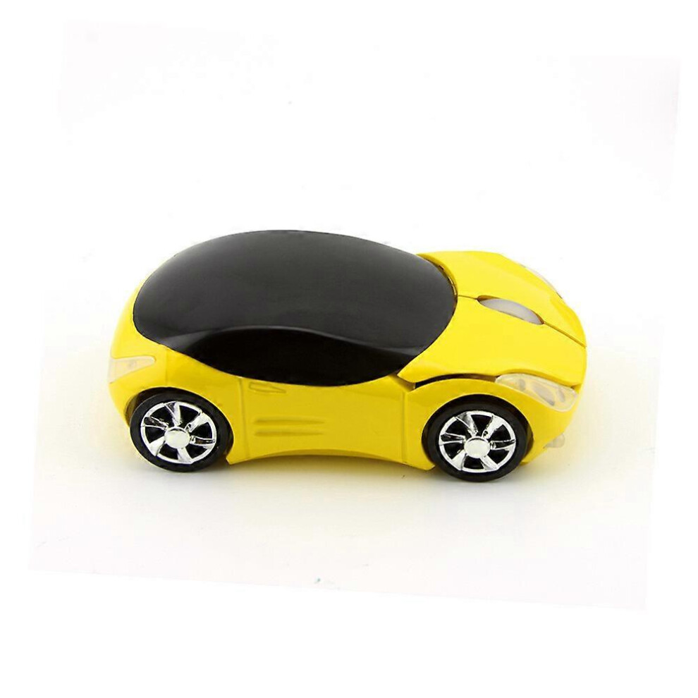 (, One Size) Car Wireless Mouse 2.4Ghz 1200Dpi Wireless Optical Mouse Usb Scroll Mice For Tablet Laptop Bu Yellow 6900443723358