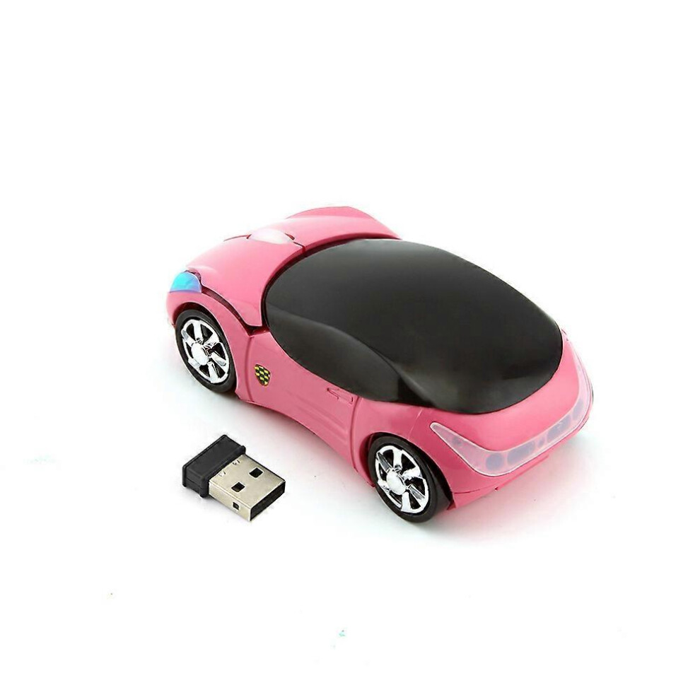 (, One Size) Car Wireless Mouse 2.4Ghz 1200Dpi Wireless Optical Mouse Usb Scroll Mice For Tablet Laptop Bu Pink 6911341370278