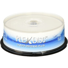 PlexDisc BD-R 6x 25 GB Blu-ray 25 dischi stampabili a getto d'inchiostro bianco lucido resistente all'acqua