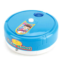 (Blue, One size) Farfi Dollhouse Electric Music Cleaning Machine Vacuum Cleaner Sweeping Robot Toy Multi-color Optional