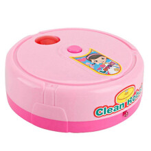 (Pink, One size) Farfi Dollhouse Electric Music Cleaning Machine Vacuum Cleaner Sweeping Robot Toy Multi-color Optional