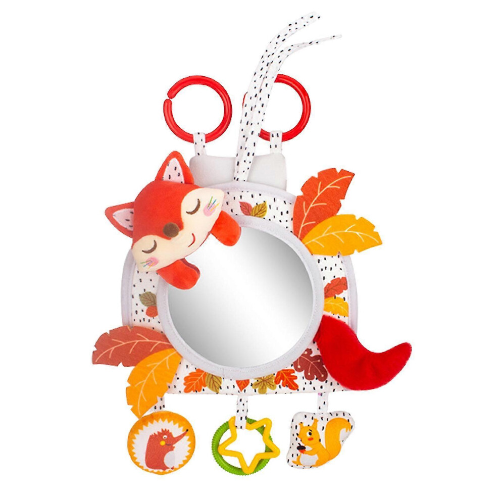(Fox, One Size) Baby Mirror Toys Baby Toy For Tummy Time Baby Car Mirror Monitor Infant Child In Rear Facing Car Seat, Developmental Baby Toy Newborn Hiigyl