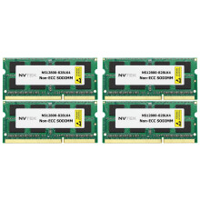 NVTEK 32GB (4X8GB) DDR3 1600MHZ PC3-12800 2Rx8 1.35V 204-PIN Non-ECC SODIMM Laptop PC Computergeheugen KIT