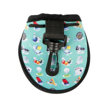 (Green, One size) Small Golfs Ball Bag Holder with Hook Drawstring Small Storage Bag Gift for Golfers Multi-color Optional