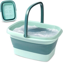 Collapsible Foot Bath, Foot Bath Soak Tub with Handle, Pedicure Foot Soak, Portable Feet Spa Soaking Basin Bucket with Massage Acupoint