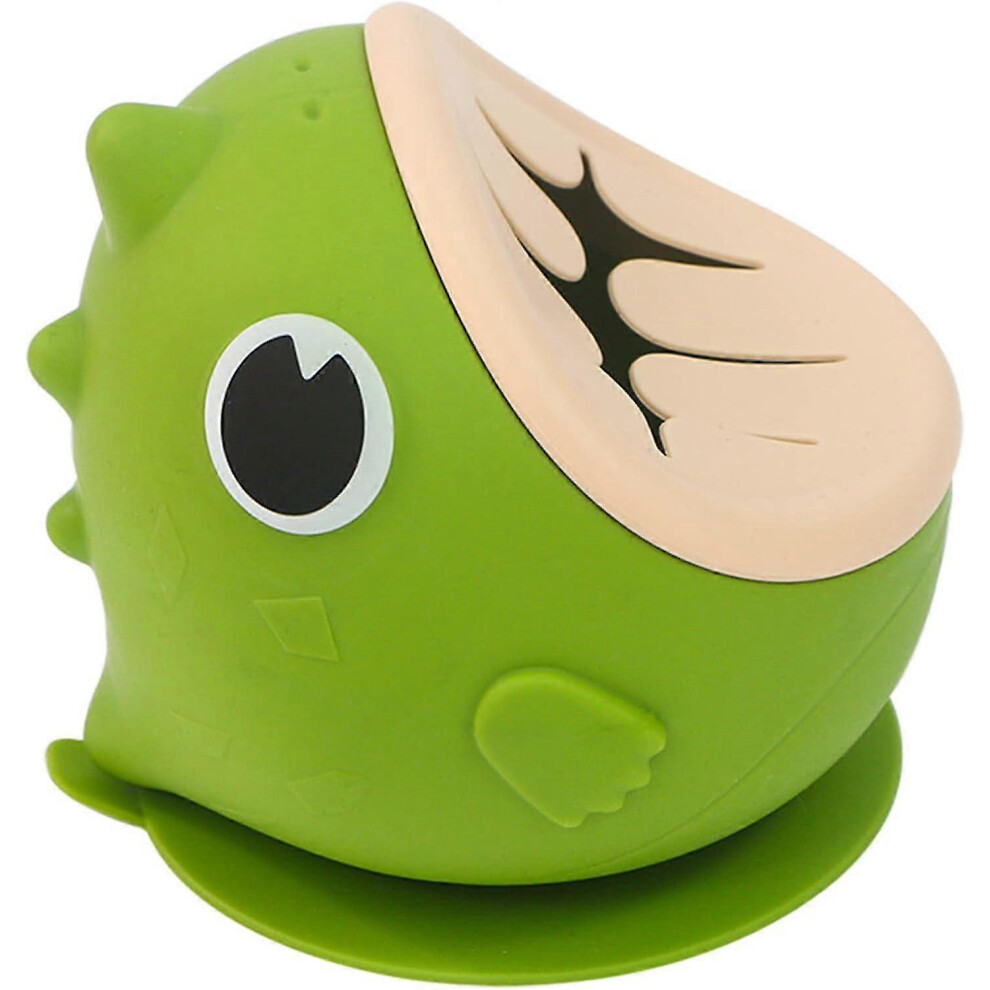(Green) Silicone Snack Cup For Toddlers, Dino Baby Snack Bowl, Spill Proof Food Container For Toddler And Baby, Bpa Free & Dishwasher Safe Green