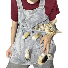 Adjustable Cat Apron Carrier with Holes, Pet Carrier Sleeping Bag, Pet Carrier Sling Cat Carrier Bag with Sleeping Pocket, for Small Animals
