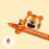 Legami Tiger Erasable Pen - Orange Ink 3