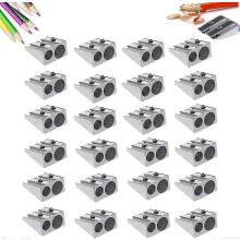 Magnesium Pencil Sharpener, Handheld Metal Pencil Sharpener, 2-Hole Pencil Sharpener Magnesium, Magnesium Alloy Pencil Sharpener