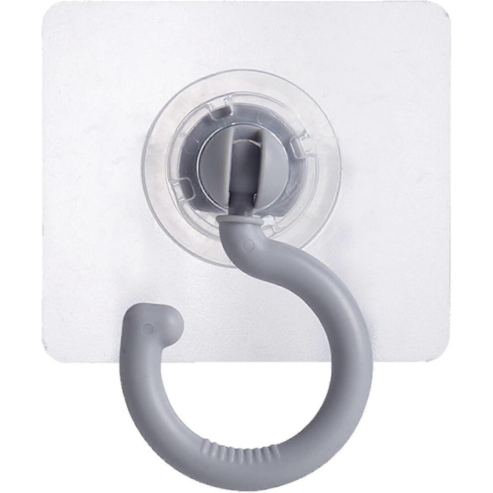 (20Pcs, Grey) 20Pcs Adhesive Wall Ceiling Hooks, 360 Rotating Ceiling Hanger Hooks, No-Drill No-Damage Ceiling Hanging Utility Hooks For Lanterns Deco 5014561814285