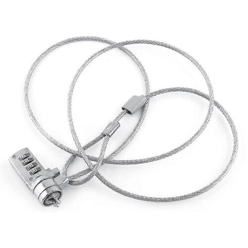 Laptop Combination Security Lock Cable, Laptop Lock Cable Chain Theft Deterrent 4 Digit Password for Notebook Pc 1