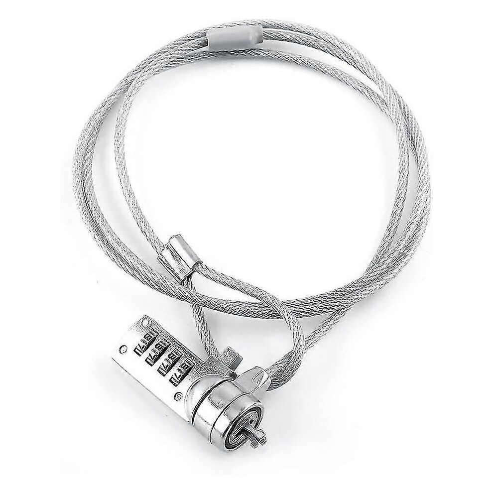 Laptop Combination Security Lock Cable, Laptop Lock Cable Chain Theft Deterrent 4 Digit Password For Notebook Pc 5014561815244
