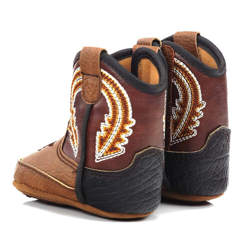 ARIAT Lil' Stompers Evan Style Βρεφικά Μπότες - Άνετες Διχρωμές με Κλείσιμο Velcro 2