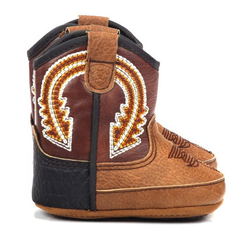 ARIAT Lil' Stompers Evan Style Βρεφικά Μπότες - Άνετες Διχρωμές με Κλείσιμο Velcro 1