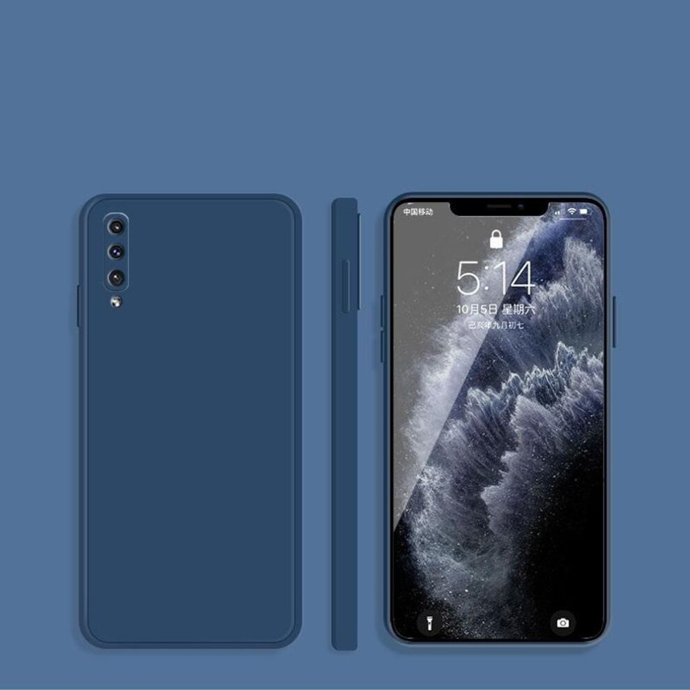 (blue, Galaxy M33 5G) luxury Liquid Soft Silicone Matte Square Case For Samsung Galaxy A14 A24 A34 A54 A12 A32 A52 A72 5G S23 Plus S22 S21 FE Ultra protection phone cover