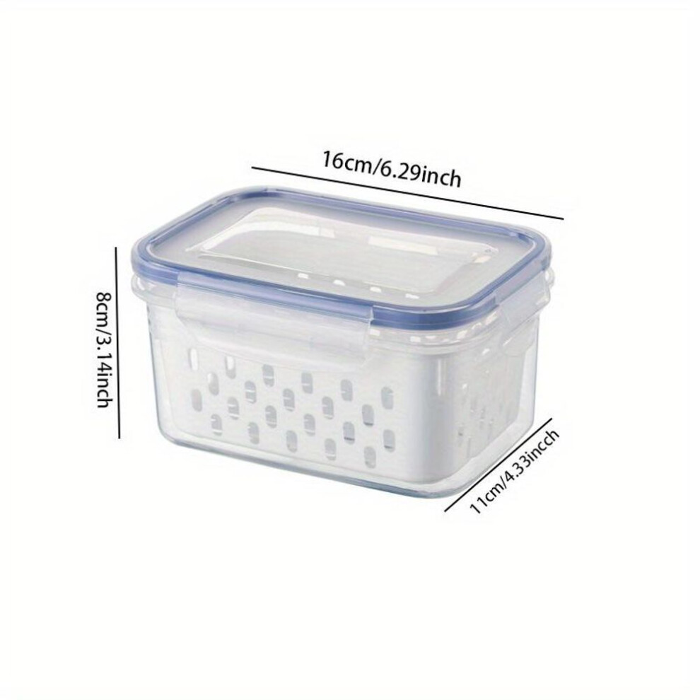 (S) Multifunctional Sealed Freshness Box For Fruits And Vegetables With Drainage Sink-kitchen Refrigerator Organizer Bins