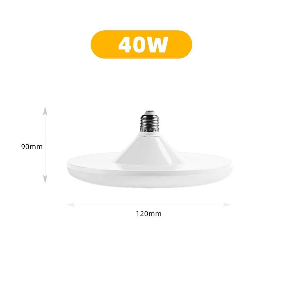(40W) 100/60/40/30/20w 220v E27 Energy Saving Led Lights Smd High Brightness Living Room Ceiling Lamps E27 Base No Noise Light Wide Range Ufo Led Light